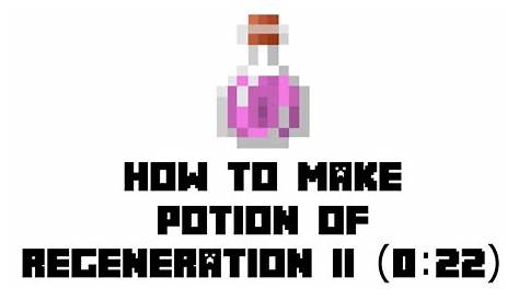 how to make regen potion in minecraft