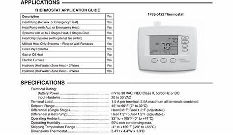 White Rodgers 1F80-0471 Thermostat User Manual | Manualzz