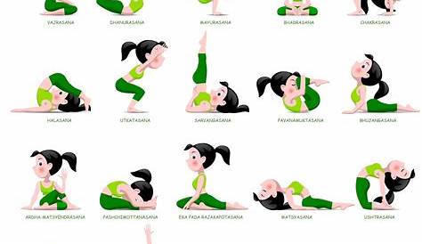 yoga poses for beginners with a free printable that had little - Work