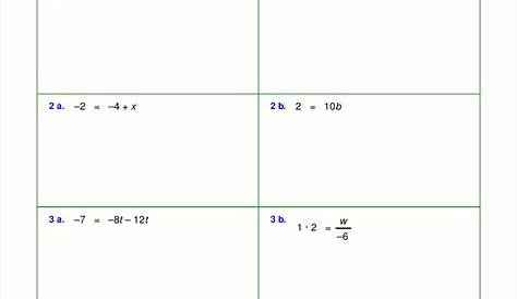 Solving Linear Equations Worksheet Pdf