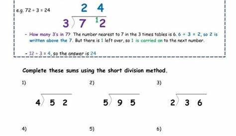 Short Division tu - Carrying Numbers (extra practise) - TMK Education