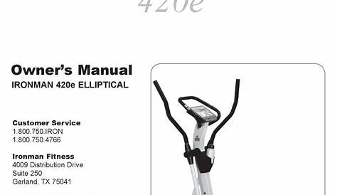 IRONMAN FITNESS 420E OWNER'S MANUAL Pdf Download | ManualsLib