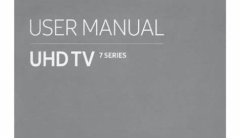 Samsung 7+ series UHD TV Operation & user’s manual PDF View/Download