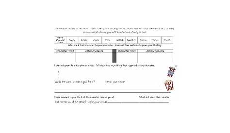 character traits worksheets grade 2