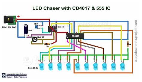 50 led chaser circuit diagram