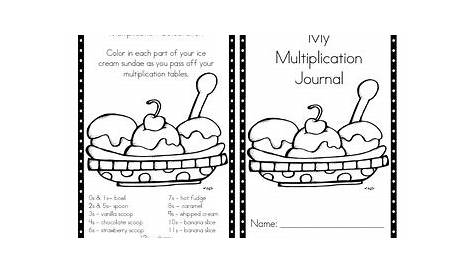 Ice Cream Sundae Multiplication Journal by Britni E | TpT