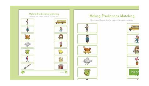 making predictions worksheet kindergarten