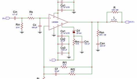 A Complete Guide to Design and Build a Hi-Fi LM3886 Amplifier - Circuit