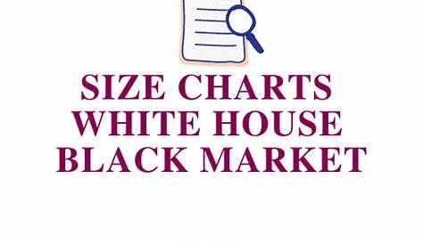 white house black market pants size chart