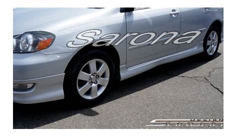 Custom Toyota Corolla Sedan Side Skirts (2005 - 2008) - $375.00 (Part #