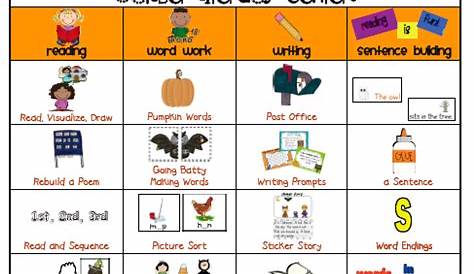 Sarah's First Grade Snippets: October Literacy Centers for First and