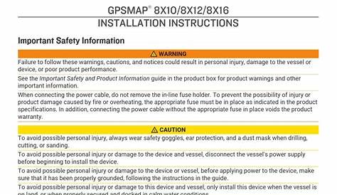 GARMIN GPSMAP 8X10 INSTALLATION INSTRUCTIONS MANUAL Pdf Download