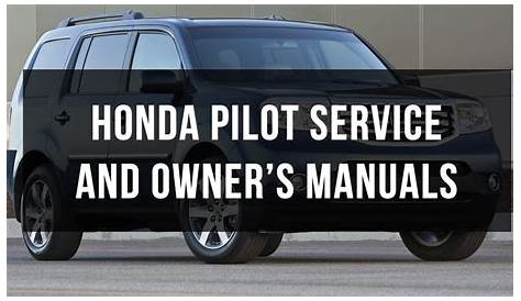 Download Honda Pilot service and owner's manual - YouTube