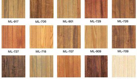 interior wood stain color chart