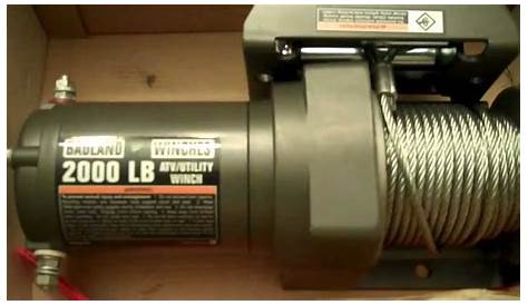 Badland Winch 2000lbs - Harbor Freight - cheap - YouTube