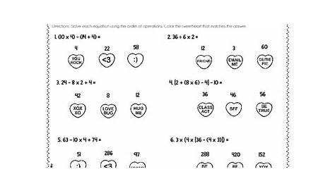 Valentine's Day Math Worksheets | 5th Grade Valentine's Day Math