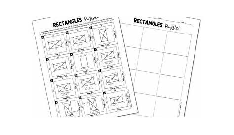 Properties of Rectangles Cut and Paste Puzzle by All Things Algebra