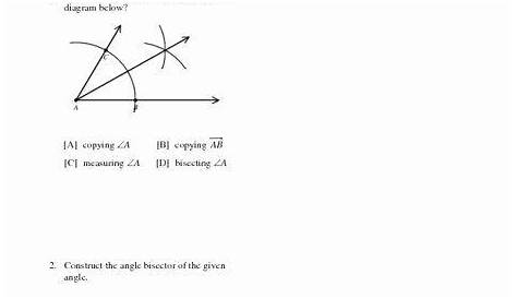 Angle Bisector Problems Worksheet – Mark Library