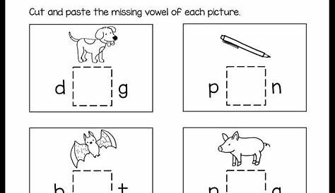 short vowel worksheets for kindergarten