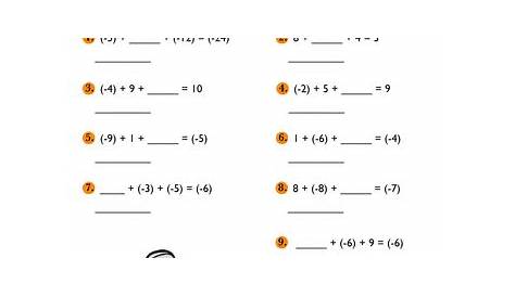 Adding Positive and Negative Numbers #4 | Worksheet | Education.com