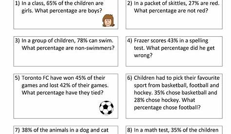 Percentage Word Problems - 6th Grade Math Websites