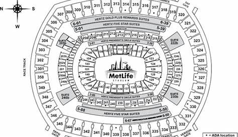 giants seating chart metlife