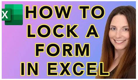 How To Lock A Form in Excel - Creating Fillable Forms in Excel - YouTube