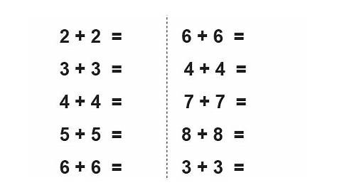 addition doubles worksheet with two numbers and one place for the first