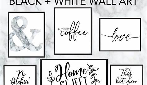 Black And White Printable Wall Art
