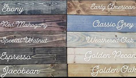 varathane classic wood stain color chart