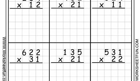 2 Digit Multiplication Worksheets On Graph Paper - Free Printable