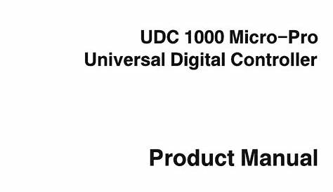 HONEYWELL UDC 1000 MICRO-PRO PRODUCT MANUAL Pdf Download | ManualsLib