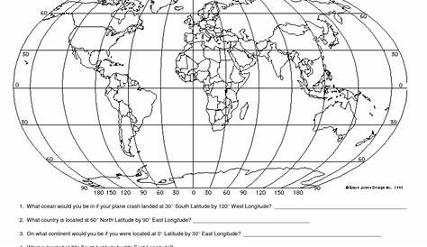 longitude and latitude practice worksheet