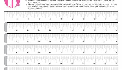 tape measure test printable