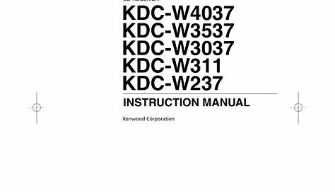 Kenwood KDC-W311 User Manual | 36 pages