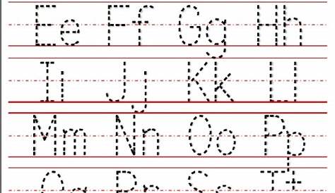 letter sheets for kindergarten
