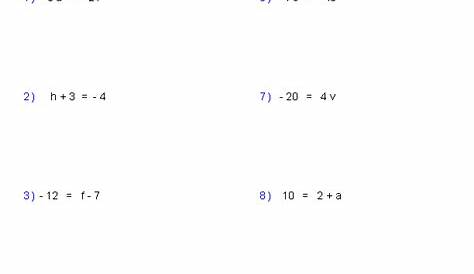 Balancing Equations Worksheet Grade 8