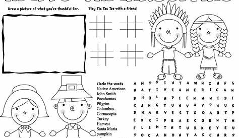 thanksgiving printables for elementary students