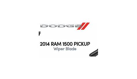 2014 Dodge Ram 1500 Wiper Blade - PartsAvatar