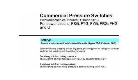 pumptrol pressure switch manual