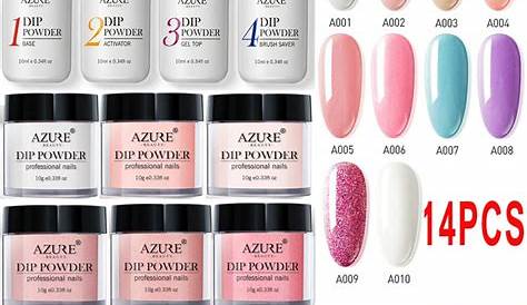 Azurebeauty Dip Color Chart - Azurebeauty Nude Gray 8 Colors Dipping