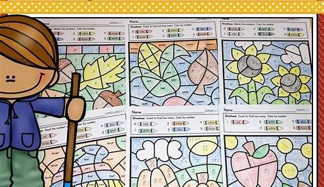 Fall Color by Number Kindergarten Math Worksheets - Teaching