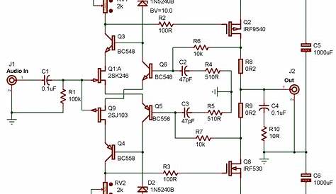 40w audio amplifier circuit diagram