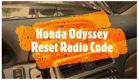 radio code 2004 honda odyssey