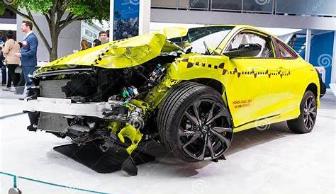 Honda Civic Coupe Crash Test on Display during Los Angeles Auto Show