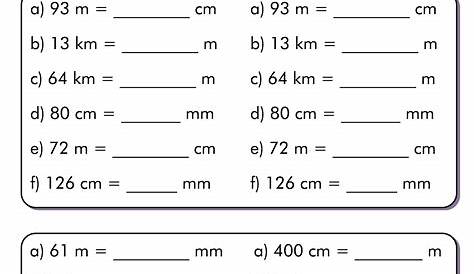 12 Best Images of Measuring Units Worksheet Answer Key Metric Unit