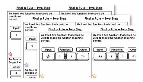 grade 1 find the rule worksheet
