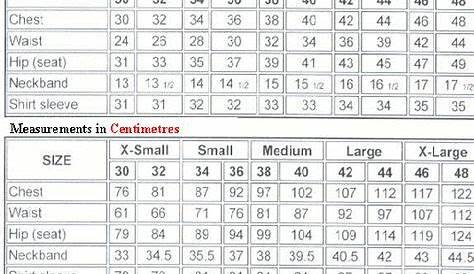 Men's Clothing Size Chart | share on tumblr share | Mens pants size