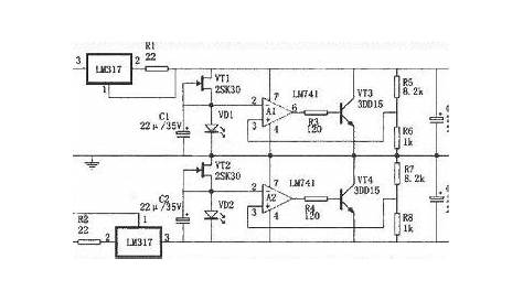 LM317-Composed Constant Current and Voltage-stabilized Power Supply Circuit - Power_Supply