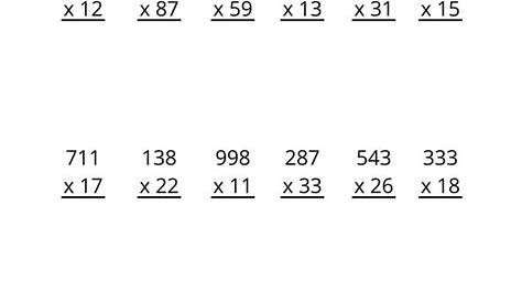 These Free Printable Multiplication Worksheets are a great practice or